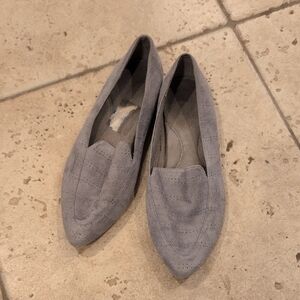 Light Blue Suede Women's Loafers